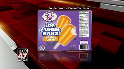Purple Cow orange ice cream bars recalled for listeria fears