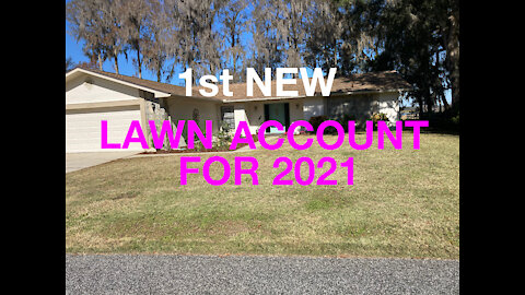 1st New Lawn Account for 2021