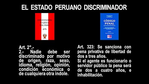 Gobierno Peruano difunde publicidad discriminatoria.