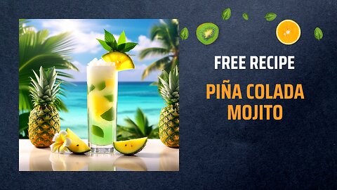 Free Piña Colada Mojito Recipe🍍🌿+Healing Frequency🎵