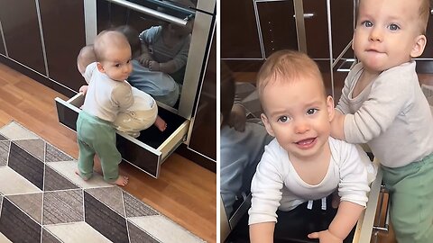 Naughty Twin Sibling Wants To Put His Twin Sister In A Drawer