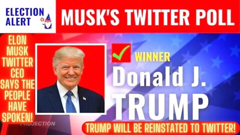 Elon Musk Twitter CEO Says The People Have Spoken! Trump Will Be Reinstated To Twitter!