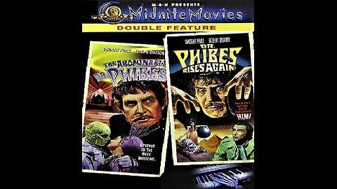 THE ABOMINABLE DR PHIBES 1971 & DR PHIBES RISES AGAIN 1972 Vincent Price Cult Classics DOUBLE FEATURE