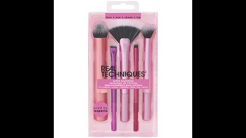 Real Techniques Artist Essentials Makeup Brush Set, For Foundation, Blush, Highlighter, Eyeshad...