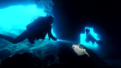 Mysterious caves await adventurous scuba divers in Tobermory, Canada