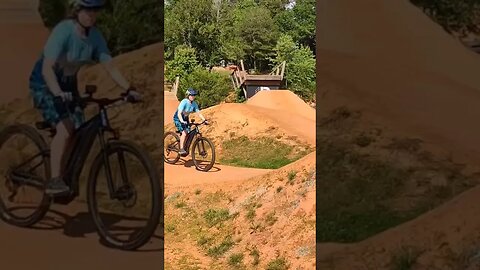 Jumping Practice at the Riveter Bike Park in Asheville (Green Line) #shorts