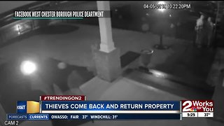 Thieves come back, return property