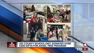 Lee County School district donates over 1,500 gifts for Angel Tree Program