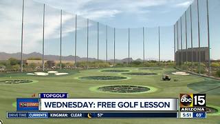 Get free golf lessons at TopGolf on Wednesday