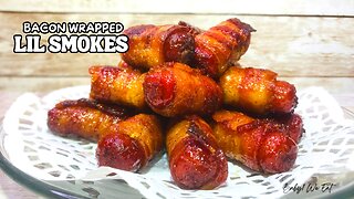 Brown Sugar Bacon Wrapped Lil Smokies | Party Appetizer