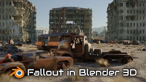 Blender 3D - Fallout - Desert Town - Horizontal 4K