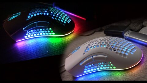 UNBOX: NOS M-650 Ultralight Gaming Mouse (White + Wired + RGB Lights + 7200dpi)