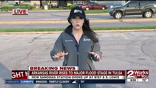 Sandbag station set up at ORU Mabee Center