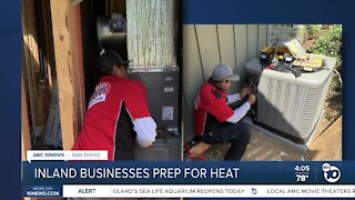 Inland businesses preparing for heat wave