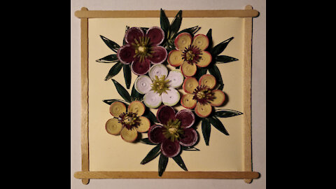 How to make a card with hellebores in quilling method