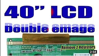 40" LCD TV double image problem solved ( without cutting ) !