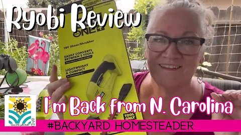 I’m back from North Carolina @theJustinRhodesShow | Ryobi Grass Shear and Shrubber Review