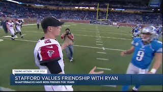 Matthew Stafford values Matt Ryan friendship, says Falcons QB teases him for Clayton Kershaw attention
