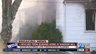 Man pulled from house fire with life threatening injuries in Windsor Mill