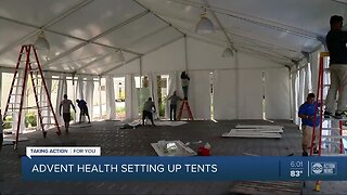 AdventHealth sets up tents to prepare for possible surge of coronavirus cases in Florida