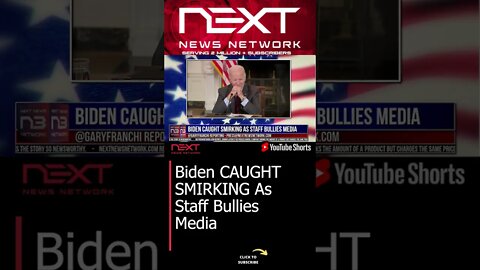 Biden CAUGHT SMIRKING As Staff Bullies Media #shorts