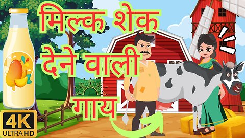 जादुई मिल्कशेक देने वाली गाय | Magical Cow's Milkshake | Hindi Kahani|Moral Stories