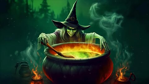 Halloween Ambience with Music & Sound Effects | Bubbling Witch's Cauldron