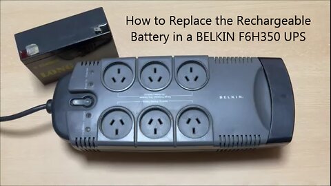 How to Replace the Rechargeable Battery in a Belkin BELKIN F6H350 UPS