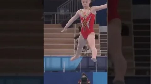 Guan Chenchen 🇨🇳 Slow Mo Winning Balance Beam Routine Tokyo Olympics 2021 #shorts