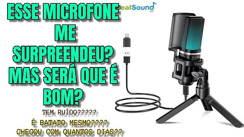 COMPREI MICROFONE BARATO DO ALIEXPRESS e me SURPREENDI 😲😲😲 #aliexpress