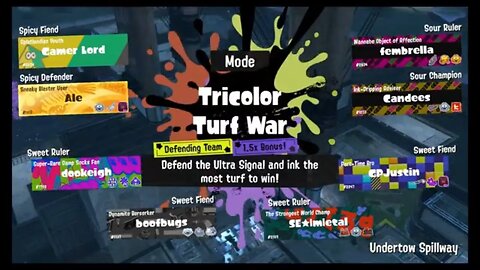 Splatoon 3 - Splatfest #3 (Global): Spicy vs. Sweet vs. Sour - Tricolor Battles & Salmon Run