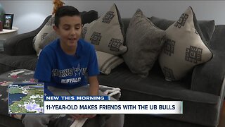 11-year-old makes friends with the UB Bulls