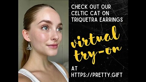 Celtic Cat on Triquetra Earrings