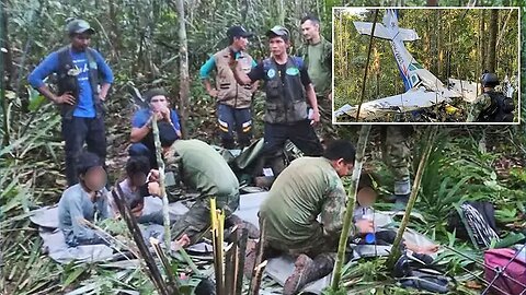 Missing Colombian children from deadly jungle plane crash found alive after 40 day search