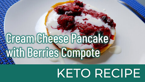 Cream Cheese Pancake With Berries Compote | Keto Diet Recipes