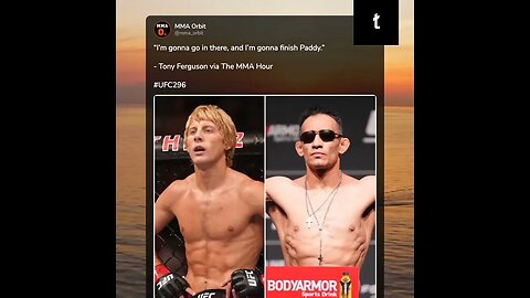 . Tony Ferguson on The MMA Hour: "I'm Gonna Go in There and Finish Paddy