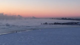 Polar vortex turns Lake Michigan into Siberia