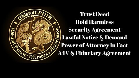 Lawful Notice and Demand Trust and Fiduciary With Security Agreement For Redemption