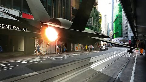 Lockheed Martin F-35 Lightning II In ChinaTown 2023 . After Effects Element3D Camera Tracker