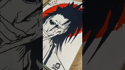 Here's A Painting Of Kenpachi From Bleach #anime #painting #art #fineart #bleach #kenpachi