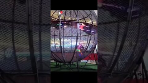 Amazing2 speed in a steel globe #shorts