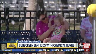 Sunblock ingredients may have caused chemical burns on baby, toddler