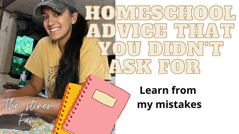 The Homeschool Advice you Didn't Ask For