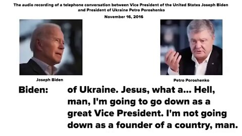 BIDEN AND POROSHENKO USE TAX DOLLARS FOR PERSONAL BUSINESSES!!!! RECORDED PHONE CALLS!