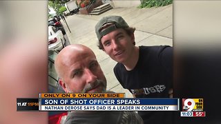 Son of wounded officer: Getting shot won't stop him