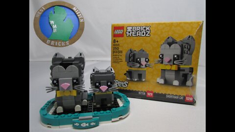 West Mitten Bricks Lego Brick Headz Pets Kitten and Shorthair Cat 40441