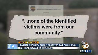 Former Valley Center school security guard arrested for child porn
