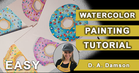 Watercolor Painting for Beginners easy - Using Masking fluid