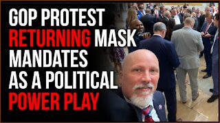 GOP Stages Mask Protest, Says Renewed Mask Mandate Is A Political Power Play