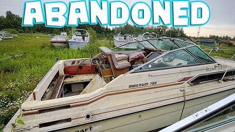 Exploring an Abandoned Luxury Boat Graveyard (MILLIONS OF DOLLARS WORTH OF BOATS!!)